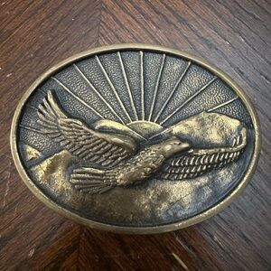 Vintage copper Eagle Belt Buckle 1978
